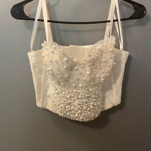 White diamond and Pearl bustier